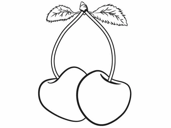 Coloring cherries form a heart